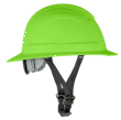 BLOCKHEAD2 Type 2 Full Brim Safety Helmet &ndash; Non-Vented &ndash; HV Green product photo