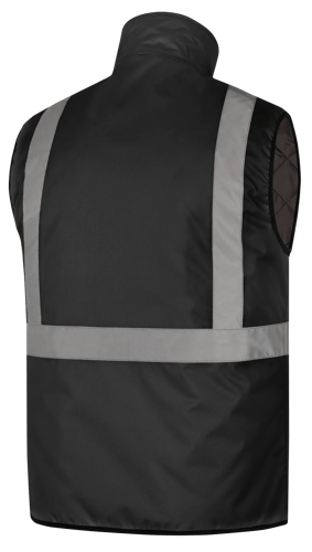 Hi-Vis Heated Insulated Waterproof Safety Vest - Black - M product photo