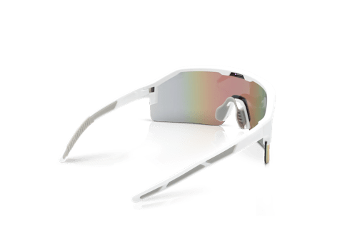 Maxview+ Safety Glasses - White Frame - Green Mirror Lens product photo