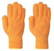 Orange Seamless Knit Criss-Cross Nylon Glove - M product photo