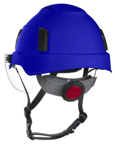 XS2-550V Series Type 2+ Vented Safety Helmet w/Flip-Up Visor - Blue product photo