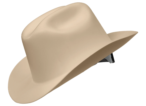 Western Outlaw Hard Hat - Western Brim Style - Tan product photo