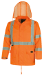 Hi-Vis 150D Oxford Poly/PU Waterproof Suit - Hi-Vis Orange - L product photo