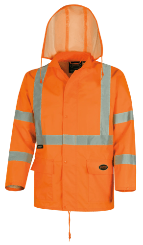 Hi-Vis 150D Oxford Poly/PU Waterproof Suit - Hi-Vis Orange - L product photo