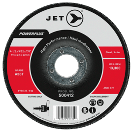 Roue de tron&ccedil;onnage A36T Powerplus T27 de 4-1/2 x 3/32 x 7/8 pouces. photo du produit