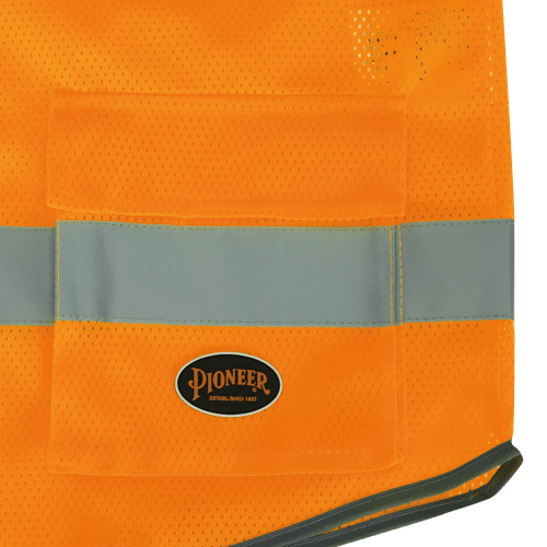 Hi-Vis Mesh Poly Safety Vest - Zipper Closure - Hi-Vis Orange - 3XL product photo