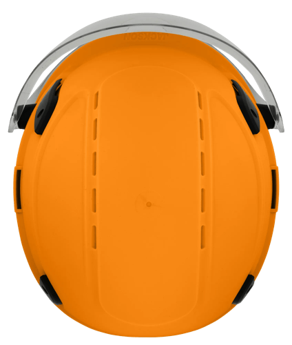 XS2-500 Series Type 2+ Vented Safety Helmet w/Flip-Up Visor - Hi-Vis Orange product photo
