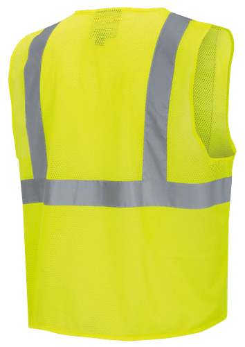Hi-Vis Poly Mesh Safety Vest - Zipper Closure - Hi-Vis Yellow/Green - L product photo