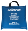 High-Temperature Emergency Fire Blanket - Blue Vinyl Pouch - Uncoated Fiberglass 18 oz product photo