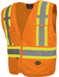 Hi-Vis Tricot Poly Safety Vest - Mesh-Back - 5-pt Tear-Away Hi-Vis Orange - XL product photo