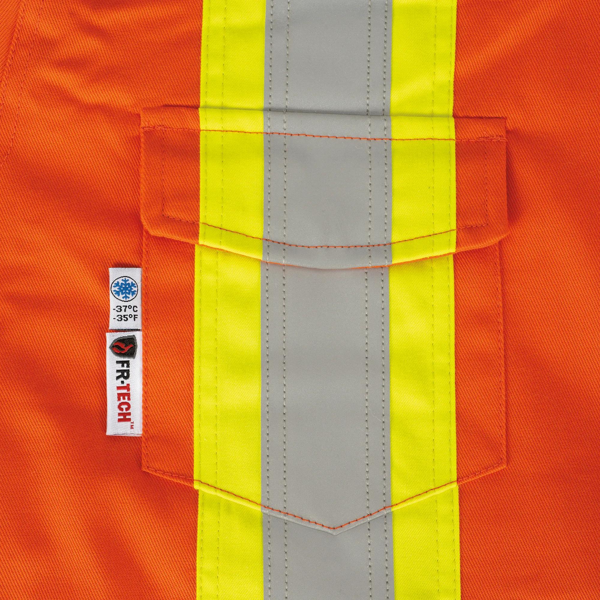 FR-Tech® FR/Arc-Rated Quilted Safety Coveralls – Hi-Vis Orange