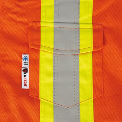 FR-Tech® FR/Arc-Rated Quilted Safety Coveralls – Hi-Vis Orange – S