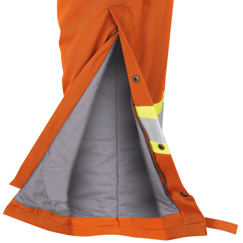 Salopette de s&eacute;curit&eacute; FR-Tech&reg; matelass&eacute; ignifuge/anti-arc &eacute;lectrique pour femme &ndash; Orange haute visibilit&eacute; &ndash; Taille femme G photo du produit