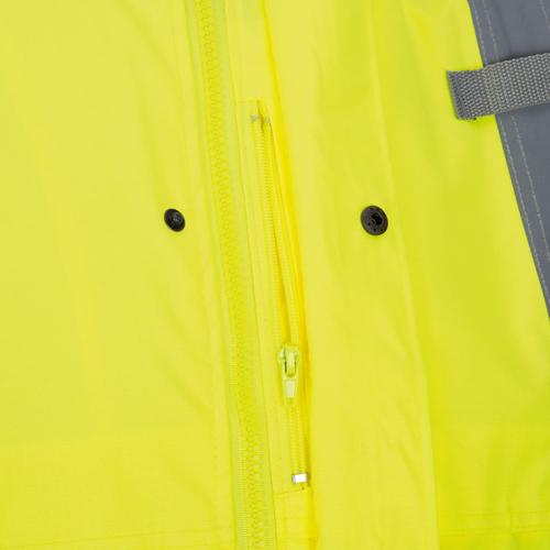 Hi-Vis 300D Ripstop PU-Coated Rain Jacket - 100% Waterproof - Hi-Vis Yellow/Green - L product photo