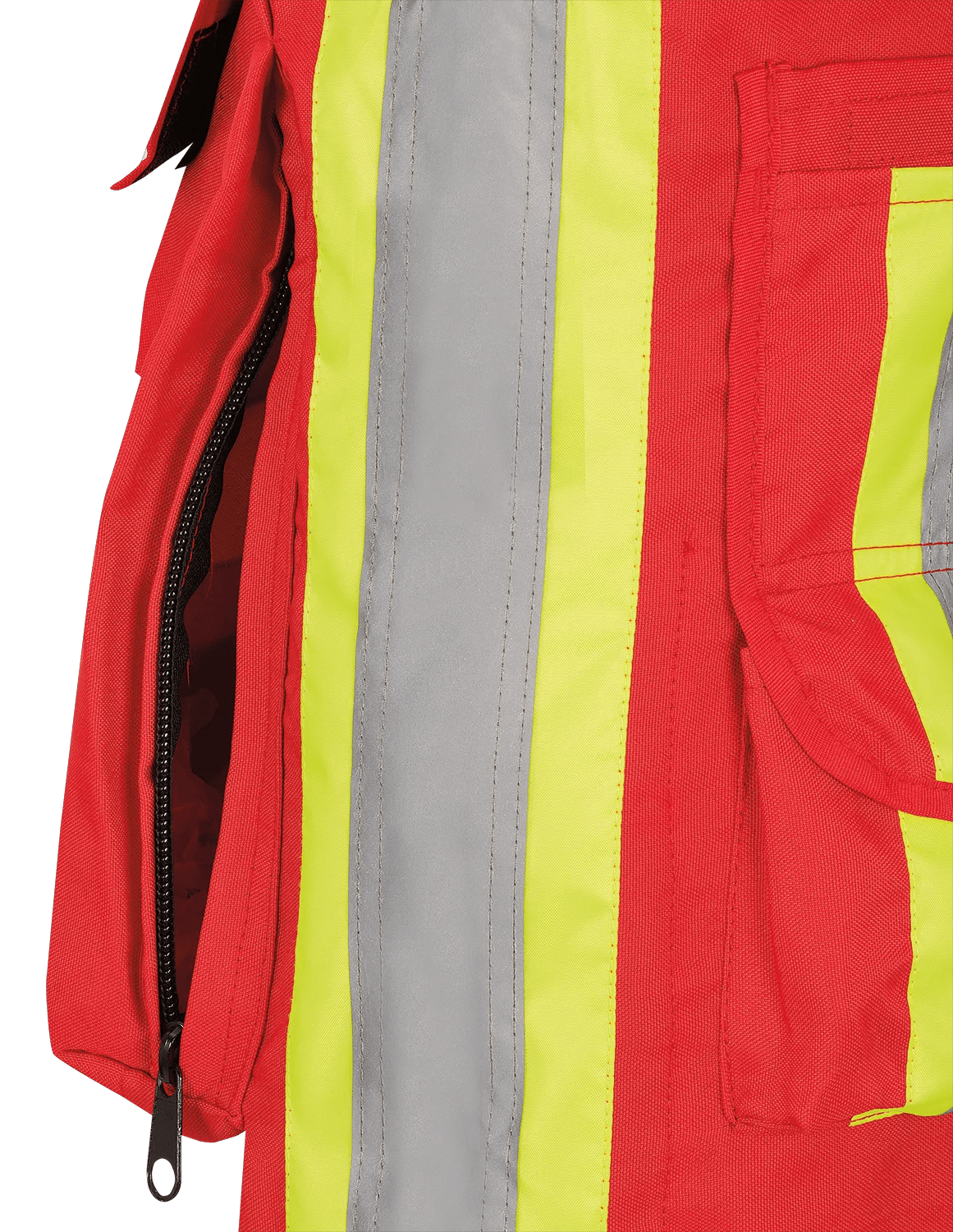 Hi-Vis 600D PU-Coated Oxford Poly Surveyor's Safety Vest - Snap