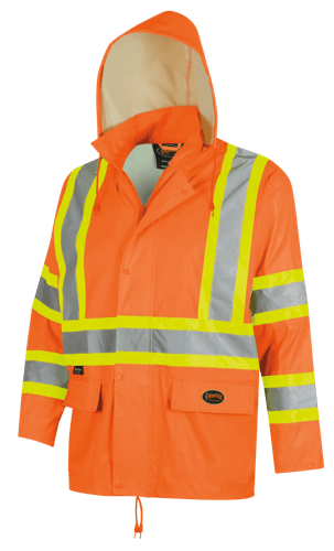 Waterproof Lightweight Safety Rain Suit - Orange - XL product photo