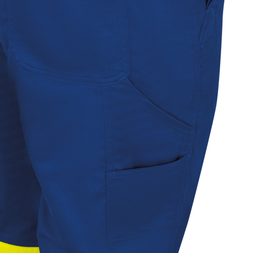 Salopette de s&eacute;curit&eacute; FR-Tech&reg; haute visibilit&eacute; 88/12 de 7 oz ignifuge/anti-arc &eacute;lectrique &ndash; Bleu roi &ndash; G photo du produit