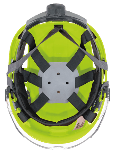 CH-450V Industrial Climbing Hard Hat - Flip-Up Wraparound Visor - Vented - Type 1 - Hi-Vis Green product photo