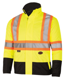 Manteau de s&eacute;curit&eacute; imperm&eacute;able r&eacute;versible &ndash; Jaune haute visibilit&eacute; &ndash; Taille homme 2TG photo du produit