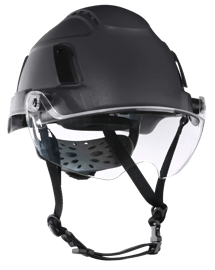 XS2-550V Series Type 2+ Safety Helmet - Vented  - Flip-Up Visor - Black product photo
