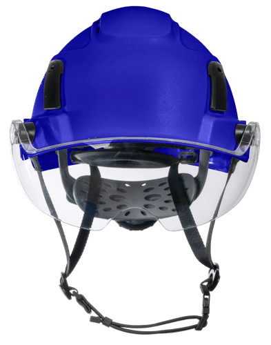 XS2-500 Series Type 2+ Vented Safety Helmet w/Flip-Up Visor - Blue product photo
