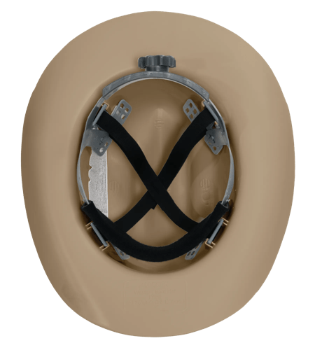 Western Outlaw Hard Hat - Western Brim Style - Tan product photo