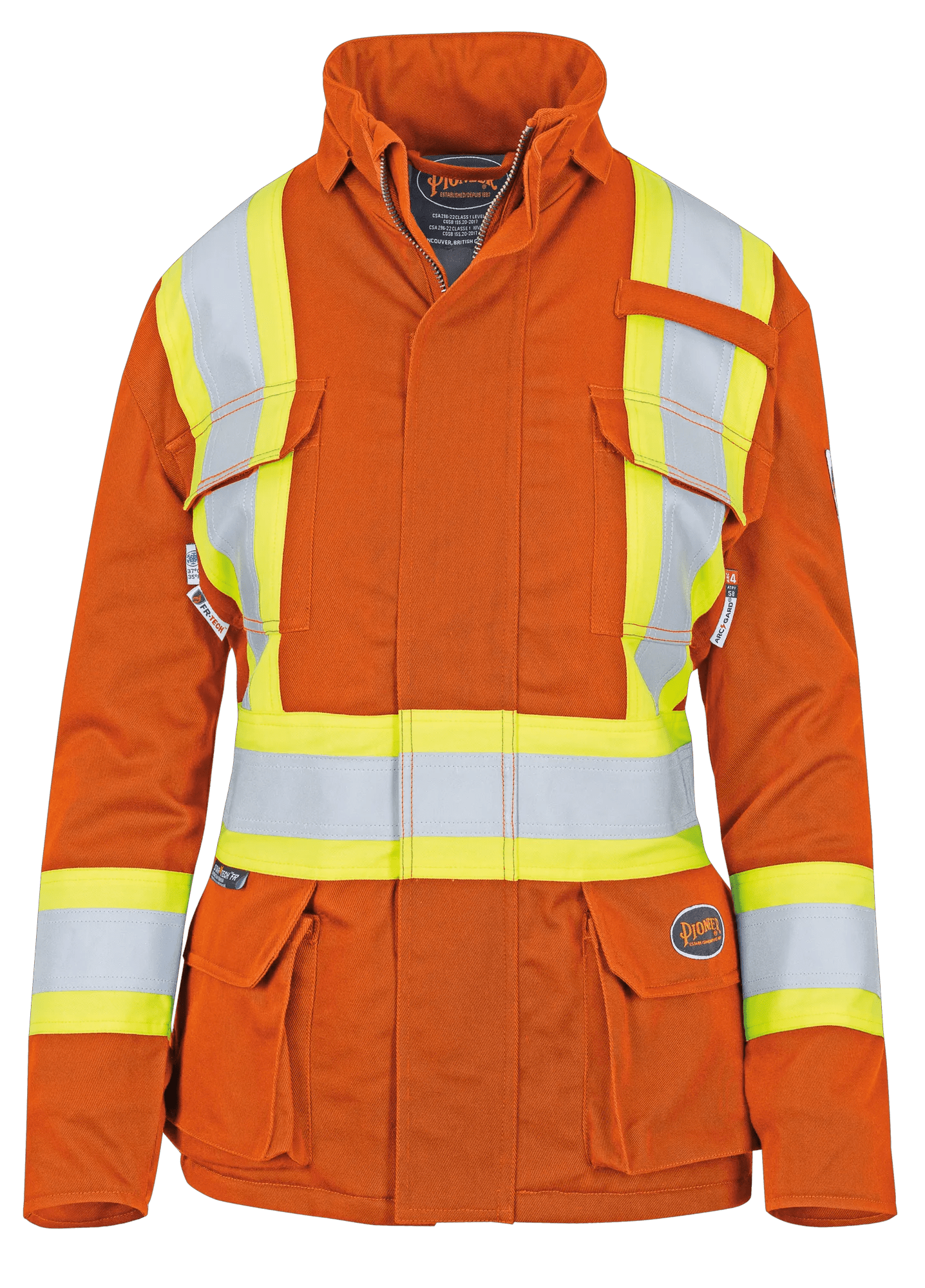 Women's FR-Tech® FR/Arc-Rated Quilted Safety Parka – Hi-Vis Orange