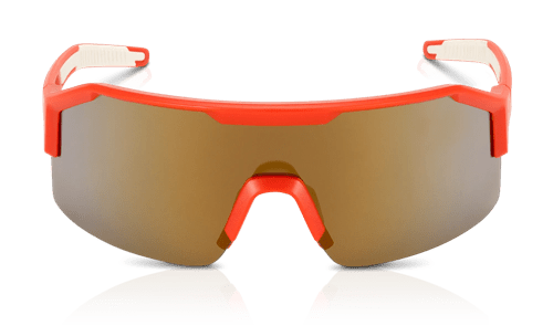 Maxview+ Safety Glasses - Red Frame - Gold Mirror Lens product photo