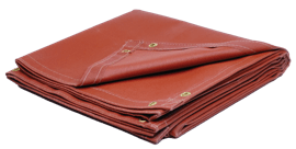 32 oz Silicone-Coated Fibreglass Welding Blanket - Dark Red - 6' x 6' product photo