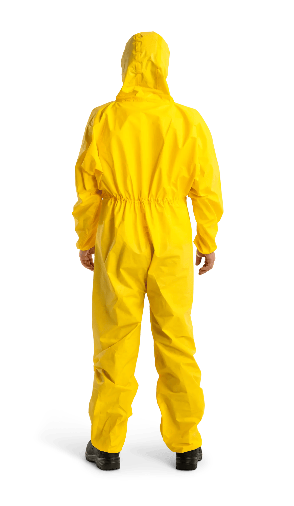 Disposable Chemical Coveralls – Zipper Closure – Yellow – M