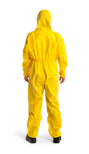 Disposable Chemical Coveralls – Zipper Closure – Yellow – 4XL