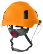 XS2-500 Series Type 2+ Safety Helmet w/Flip-Up Visor - Hi-Vis Orange product photo