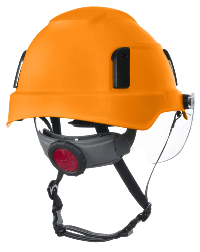 XS2-500 Series Type 2+ Safety Helmet w/Flip-Up Visor - Hi-Vis Orange product photo