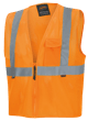 Hi-Vis Poly Mesh Safety Vest - Zipper Closure - Hi-Vis Orange - 4XL product photo