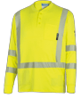 Hi-Vis 100% FR/Arc-Rated 7 oz Cotton Interlock Long-Sleeved Henley Shirt - Hi-Vis Yellow - L product photo
