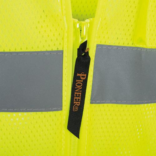 Hi-Vis Poly Mesh Safety Vest - Zipper Closure - Hi-Vis Yellow/Green - XL product photo