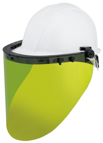 312 Series Polycarbonate Premium Arc-Flash-Rated Face Shield and Hard Hat - Includes Hard Hat S69500 - Adapter S61610 - Window S31222 product photo