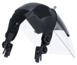 DP4 Series Premium Single Crown Face Shield &ndash; Universal Adapters &ndash; Shade 6 IR Cobalt Flip-Up Visor product photo