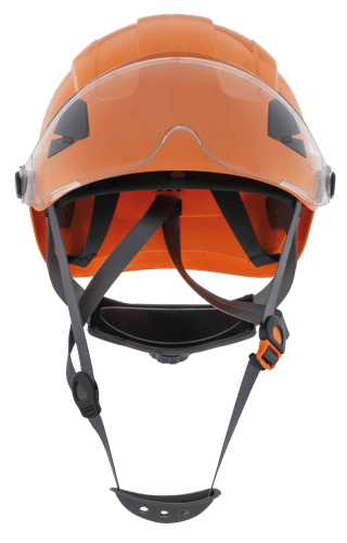 CH-350 Industrial Climbing Hard Hat w/Flip-Up Wraparound Visor - Non-Vented - Orange product photo