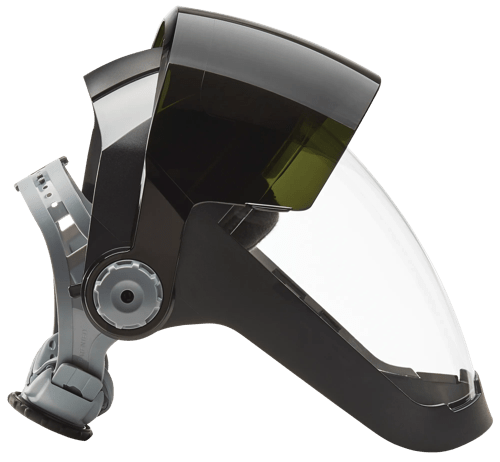 Quad™ 500 Series Face Shield - Ratcheting Headgear - Shade 5 IR Visor product photo