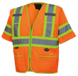 Hi-Vis Short-Sleeved Safety Vest - Zipper Closure - Hi-Vis Orange - XL product photo