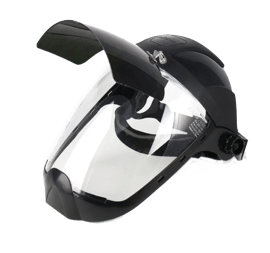 DP4  Series Face Shield - Chin Guard - Ratcheting - Polycarbonate - Anti-Fog - Flip-up Shade 8 IR Visor - Clear product photo