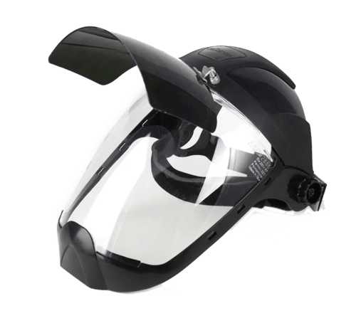 DP4  Series Face Shield - Chin Guard - Ratcheting - Polycarbonate - Anti-Fog - Flip-up Shade 8 IR Visor - Clear product photo
