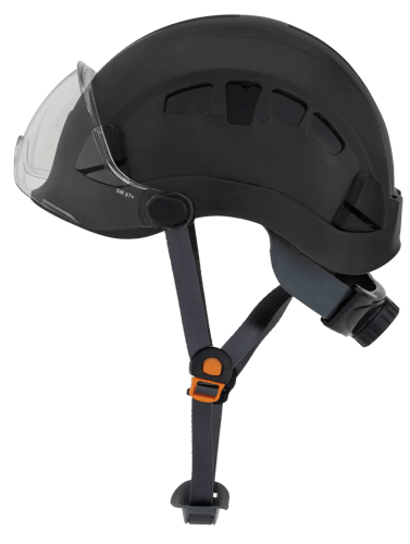 CH-450V Industrial Climbing Hard Hat w/Flip-Up Wraparound Visor - Vented - Black product photo
