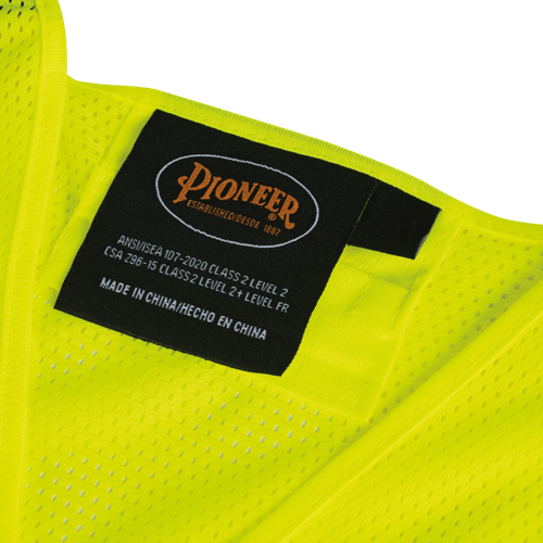 Hi-Vis Self-Extinguishing FR Poly Mesh Safety Vest - 5-pt Tear-Away - Hi-Vis Yellow/Green - S/M product photo