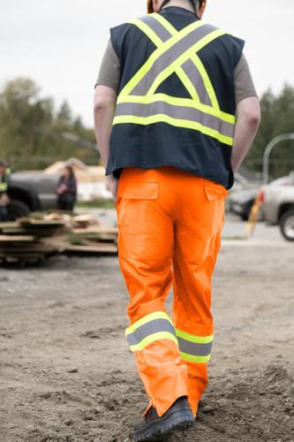 Pantalon de s&eacute;curit&eacute; routi&egrave;re haute visibilit&eacute; - Orange haute visibilit&eacute; - TG photo du produit