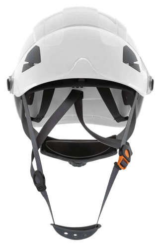 CH-350 Industrial Climbing Hard Hat w/Flip-Up Wraparound Visor - Non-Vented - White product photo