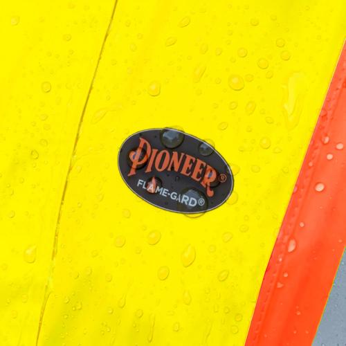 Hi-Vis Flame-Resistant Waterproof PU Stretch Jacket - Hi-Vis