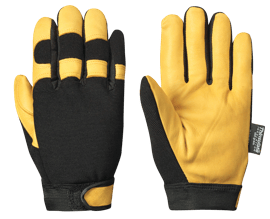 Gant isolant ergonomique de style m&eacute;canicien - Noir/Or &ndash; M photo du produit