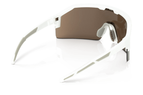 Maxview+ Safety Glasses - White Frame - Gold Mirror Lens product photo